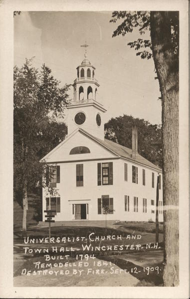 Universalist Church and Town Hall Winchester New Hampshire