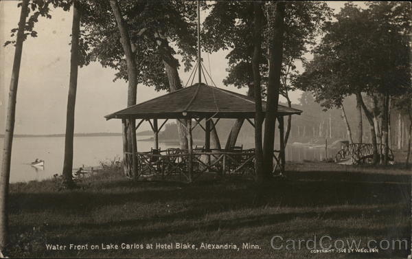 Water Front on Lake Carlos at Hotel Blake Alexandria Minnesota