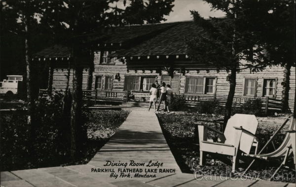 Dining Room Lodge, Parkhill Flathead Lake Ranch Bigfork Montana