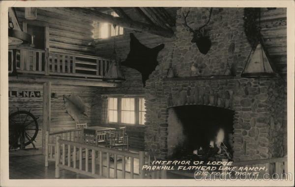 Interior of Lodge, Parkhill Flathead Lake Ranch Bigfork Montana