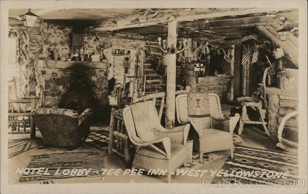 Hotel Lobby, Tee Pee Inn West Yellowstone Montana Yellowstone National Park