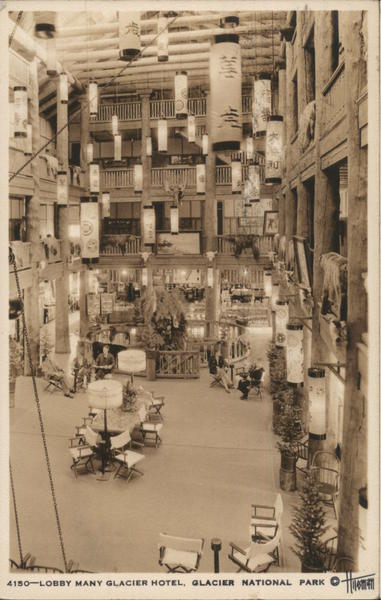Lobby Many Glacier Hotel, Glacier National Park