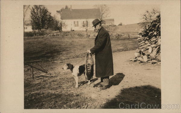 Man With Hunting Dog Dogs