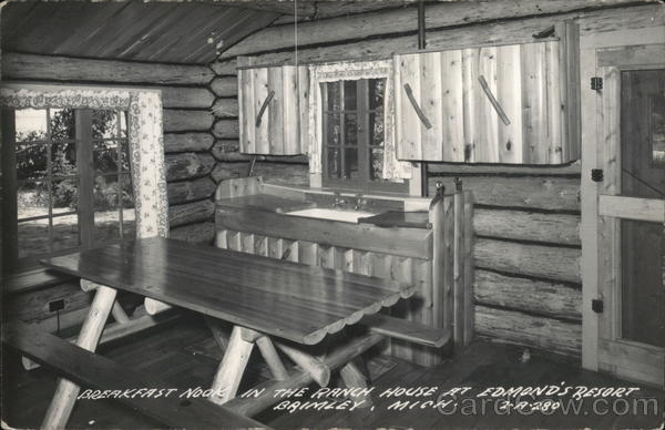Breakfast Nook in the Ranch House of Edmond's Resort Brimley Michigan