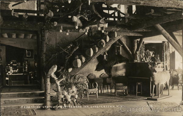 Mezzanine Stairway, Lythewood Inn Chestertown New York