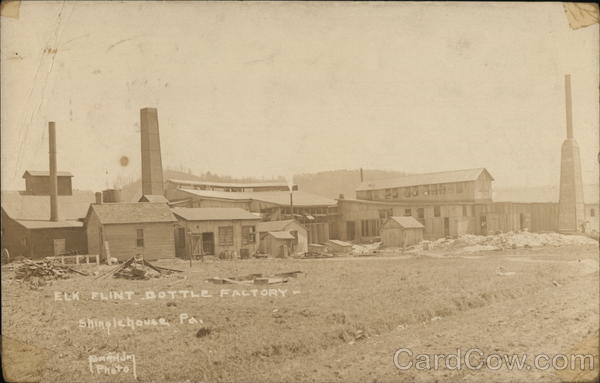 Elk Flint Bottle Factory Shinglehouse Pennsylvania
