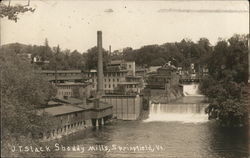 J. T. Slack Shoddy Mills Springfield, VT Postcard Postcard Postcard