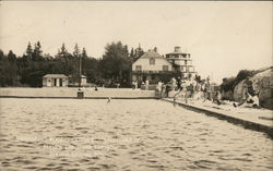 Swimming Pool at Sebasco Lodge and Cottage Postcard