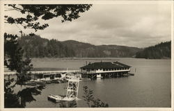 Boat Pier in Lake Postcard
