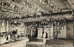 Keystone Fireplace at Baldpate Inn Postcard