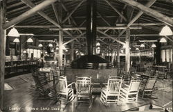 Lobby - Grand Lake Lodge Postcard