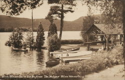 Blue Mountain Lake from the Lodge New York Postcard Postcard Postcard