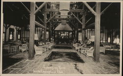 Lounging Room, Lake Champlain Club Postcard