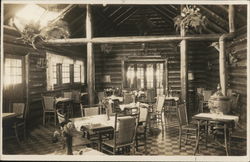 Dining Room in Lodge Postcard
