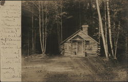 Log Cabin in the Woods Andover, ME Postcard Postcard Postcard