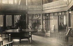 Interior Lake George Club Postcard