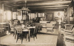 ALC Living Room, Mountain Lodge, Little Moose Lake Postcard
