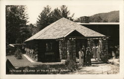 Entrance Building at Polar Caves Postcard