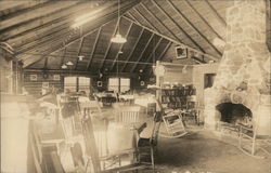 Office and Dining Room, Round Mountain Lakes Camps Postcard