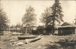 A Group of Camps at Round Mountain Lake Maine Postcard Postcard Postcard