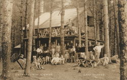 Intermediate Wigwam, Camp Winona Postcard