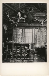 View of Dining Hall at Uxu Ranch Cody, WY Postcard Postcard Postcard