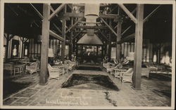 Lounging Room, Lake Champlain Club Postcard