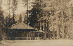 Round Rustic Lodge Postcard