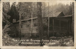 Main Lodge at Peterson Fishing Camp, Basswood Lake Postcard