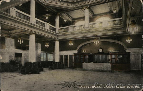 Lobby, Hotel Casey Scranton Pennsylvania