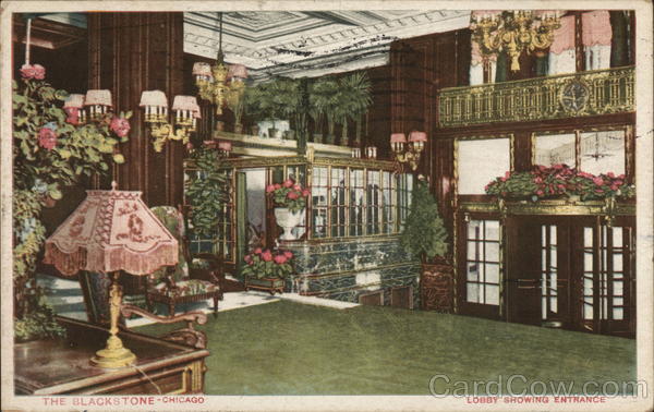 The Blackstone, Lobby Showing Entrance Chicago Illinois