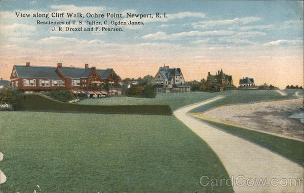 View Along Cliff Walk, Ochre Point Newport Rhode Island