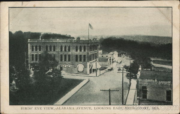 Birds' Eye View, Alabama Avenue, Looking East Bridgeport