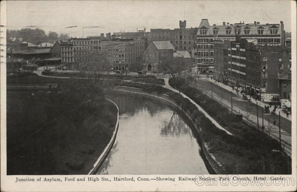 Junction of Three Streets Hartford Connecticut