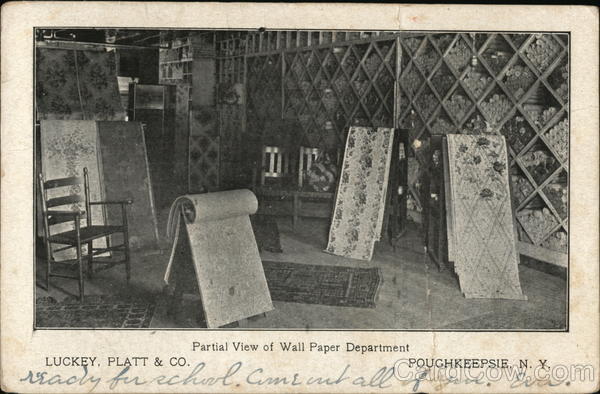 Partial View of Wall Paper Department, Luckey, Platt & Co. Poughkeepsie New York