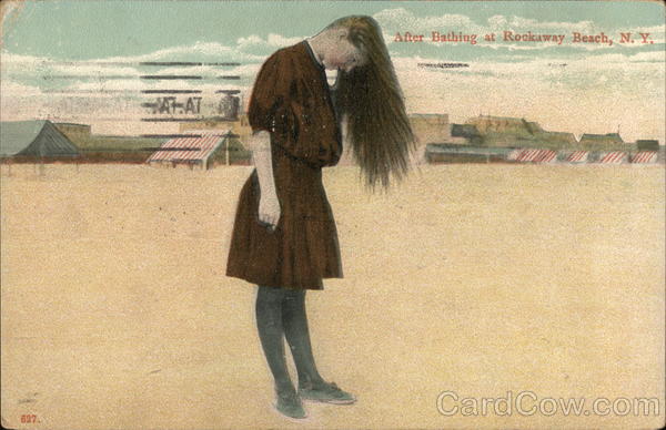 Woman after Bathing Rockaway Beach New York