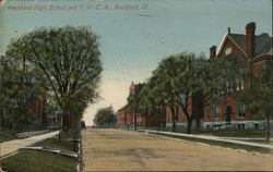 Rockford High School and YWCA Illinois Postcard Postcard Postcard