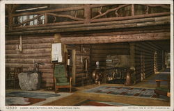 Lobby, Old Faithful Inn Postcard