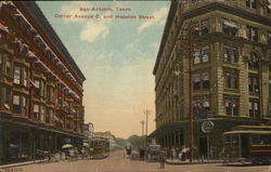Corner Avenue C and Houston Street San Antonio, TX Postcard Postcard Postcard