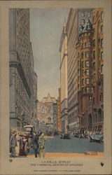 La Salle Street - Financial Center of Chicago Postcard