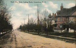 North Elm Street, Looking North Postcard