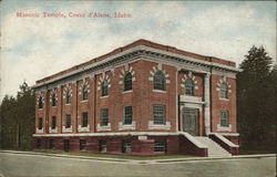 Masonic Temple Coeur D'Alene, ID Postcard Postcard Postcard