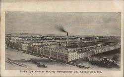 Bird's Eye View of McCray Refrigerator Company Kendallville, IN Postcard Postcard Postcard