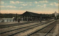 B&M RR Station, The Weirs Lake Winnipesaukee, NH Postcard Postcard Postcard