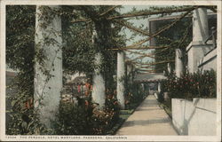 The Pergola, Hotel Maryland Pasadena, CA Postcard Postcard Postcard