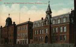 St. Mary's Parochial School and Convent Waterbury, CT Postcard Postcard Postcard