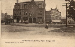 First National Bank Building Stafford Springs, CT Postcard Postcard Postcard