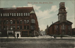 Church Street New Britain, CT Postcard Postcard Postcard