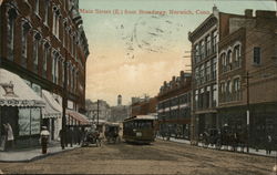 Main Street, East from Broadway Postcard