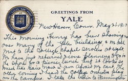 Greetings From Yale Postcard